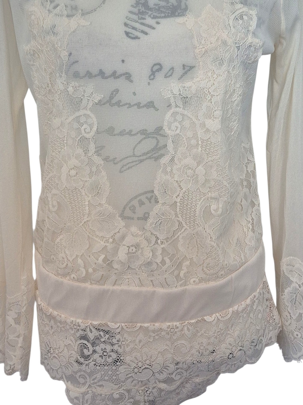 WE ARE HAH-Reversible Take Hah Bow Bodysuit in La Crem Sz XL - Picture 6 of 11